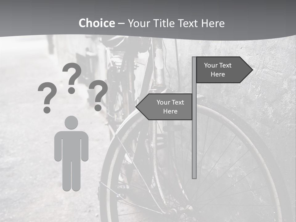 Stationary Contrast Bicycle PowerPoint Template