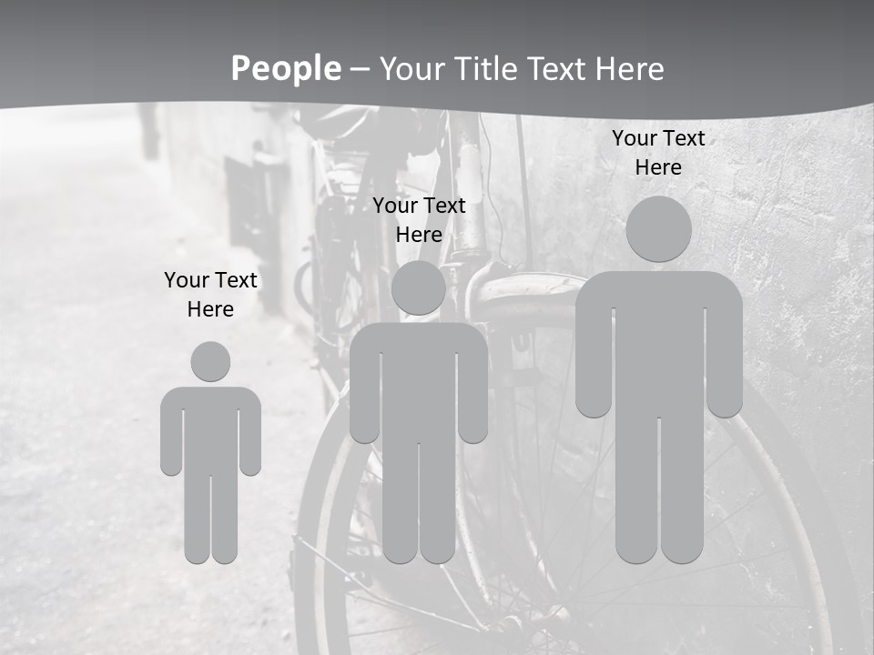 Stationary Contrast Bicycle PowerPoint Template