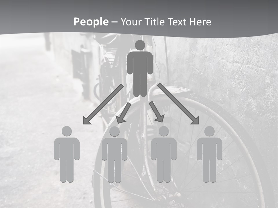 Stationary Contrast Bicycle PowerPoint Template