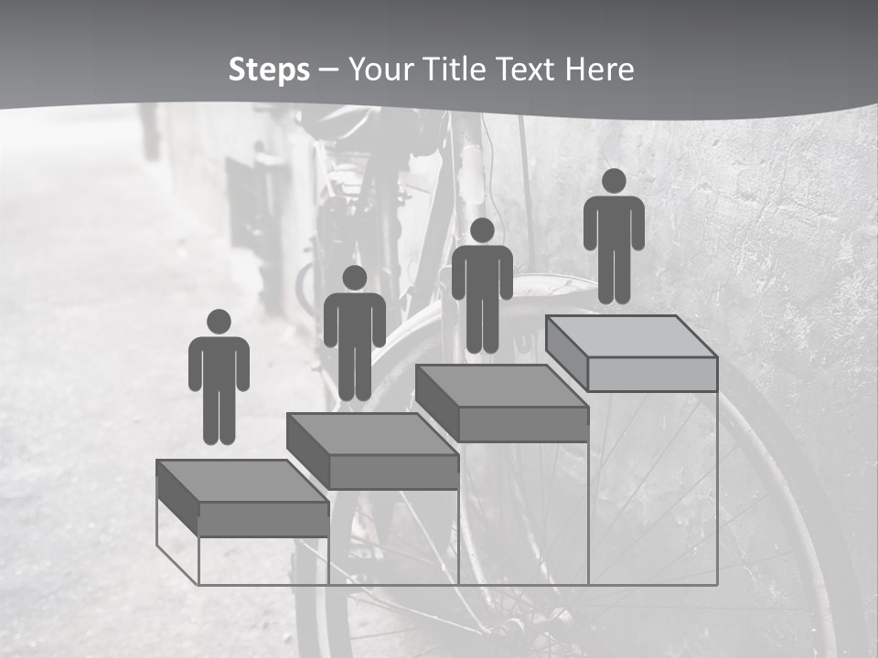 Stationary Contrast Bicycle PowerPoint Template