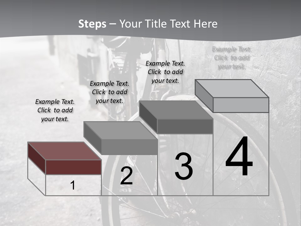 Stationary Contrast Bicycle PowerPoint Template