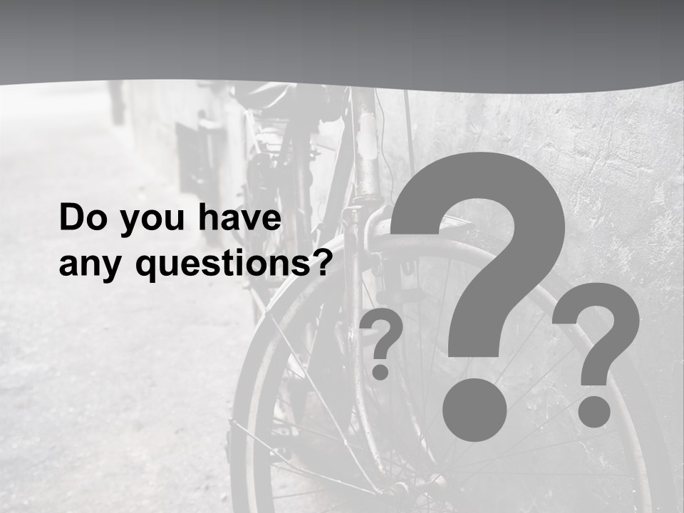 Stationary Contrast Bicycle PowerPoint Template