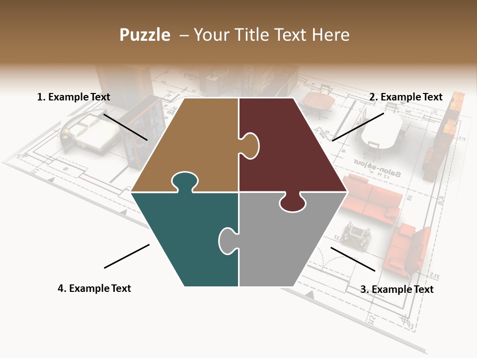 Plan Architect Furniture PowerPoint Template