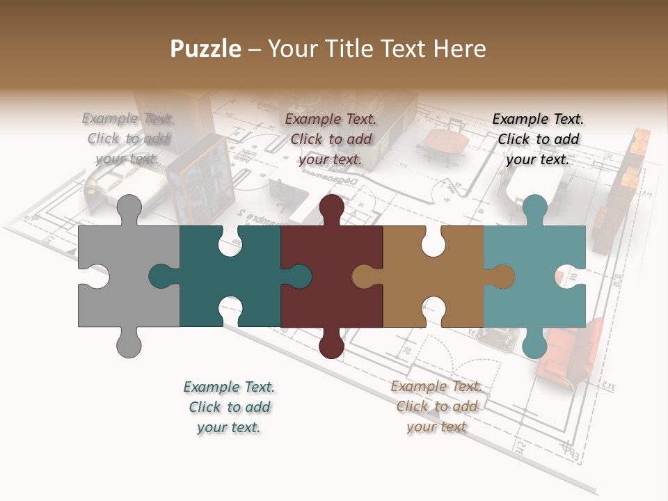 Plan Architect Furniture PowerPoint Template