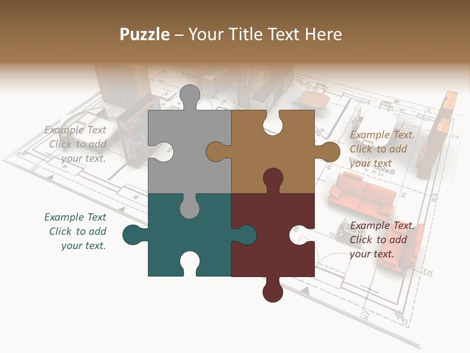 Plan Architect Furniture PowerPoint Template