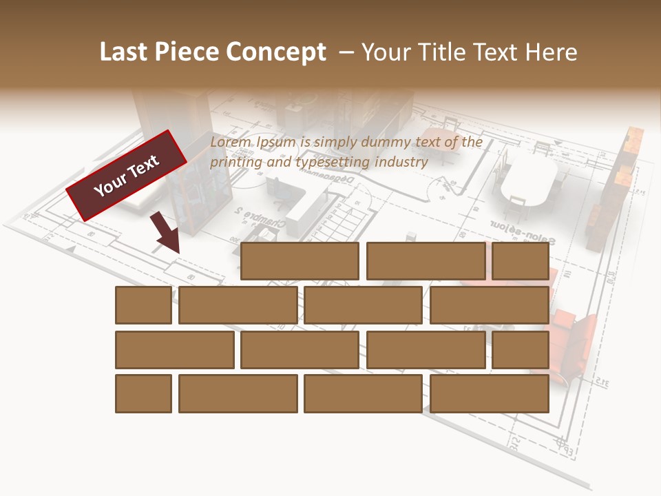 Plan Architect Furniture PowerPoint Template
