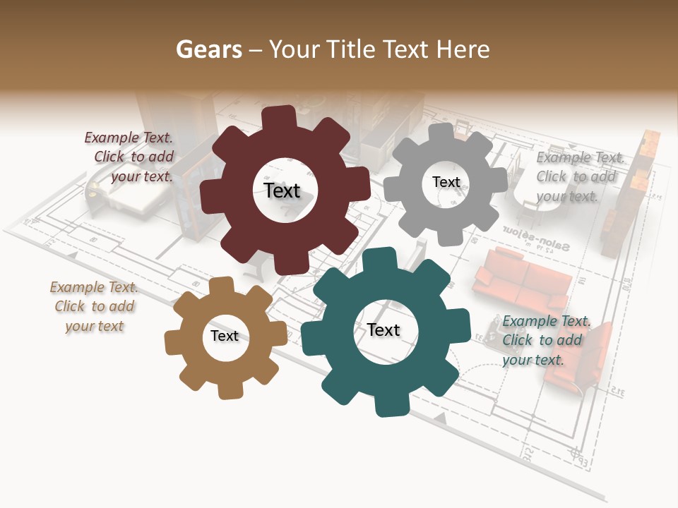 Plan Architect Furniture PowerPoint Template