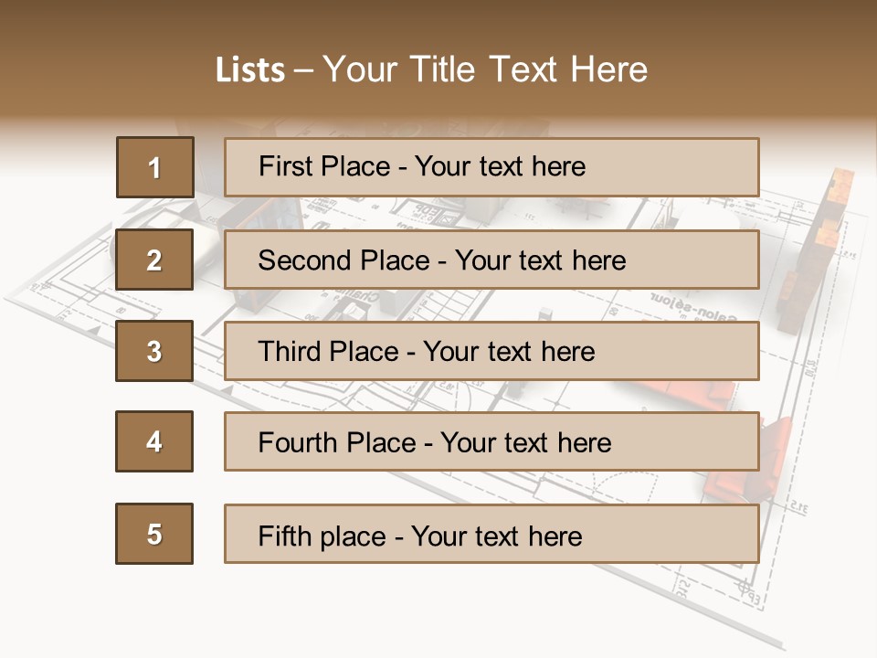 Plan Architect Furniture PowerPoint Template