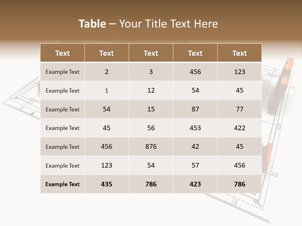 Plan Architect Furniture PowerPoint Template
