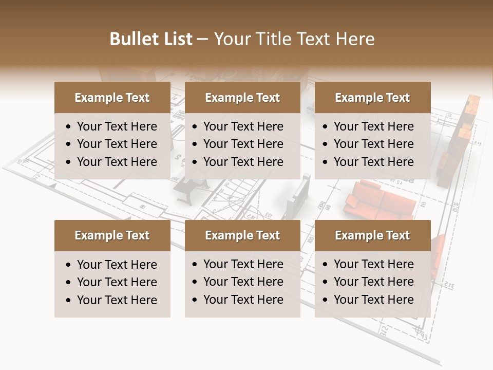 Plan Architect Furniture PowerPoint Template