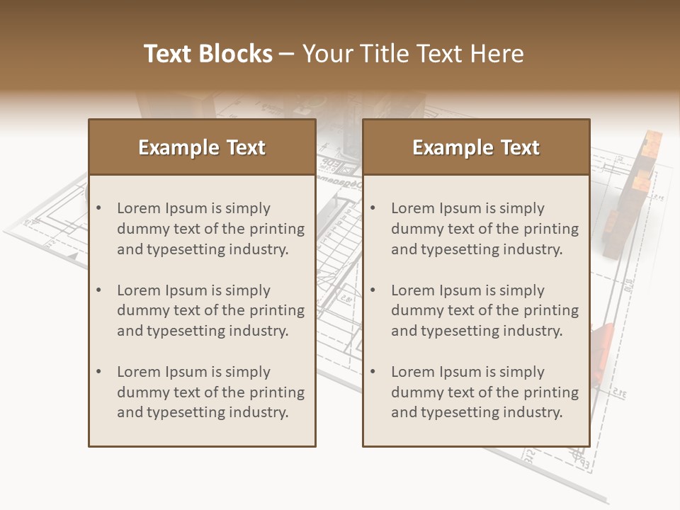 Plan Architect Furniture PowerPoint Template