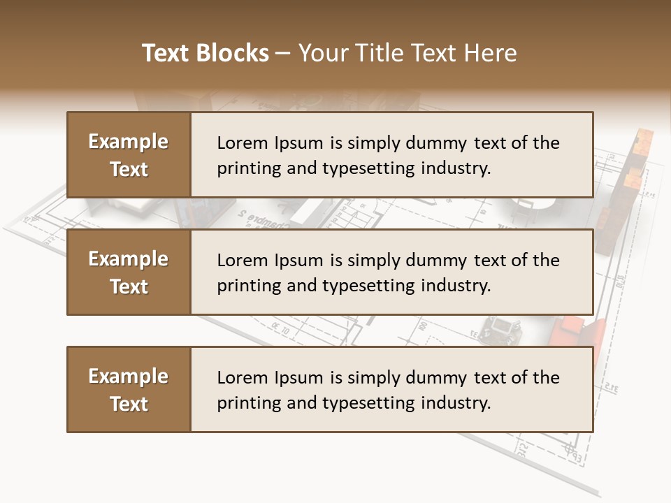 Plan Architect Furniture PowerPoint Template