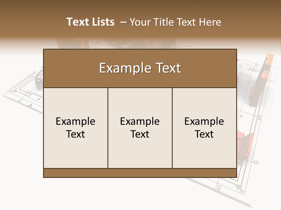 Plan Architect Furniture PowerPoint Template