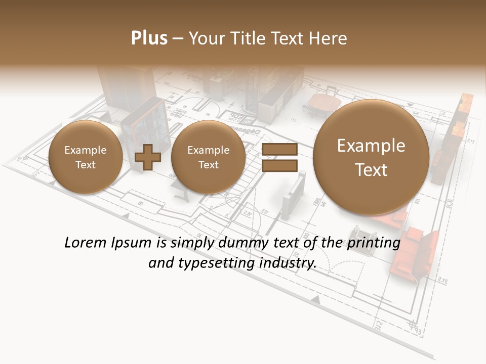 Plan Architect Furniture PowerPoint Template