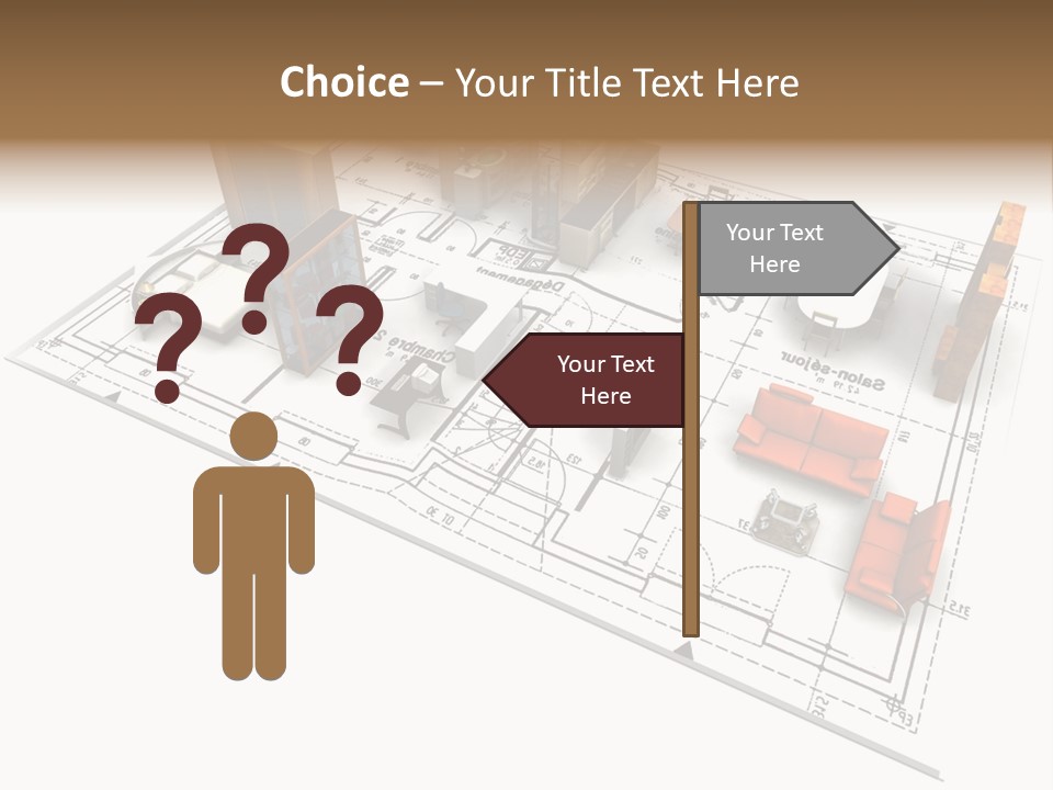 Plan Architect Furniture PowerPoint Template