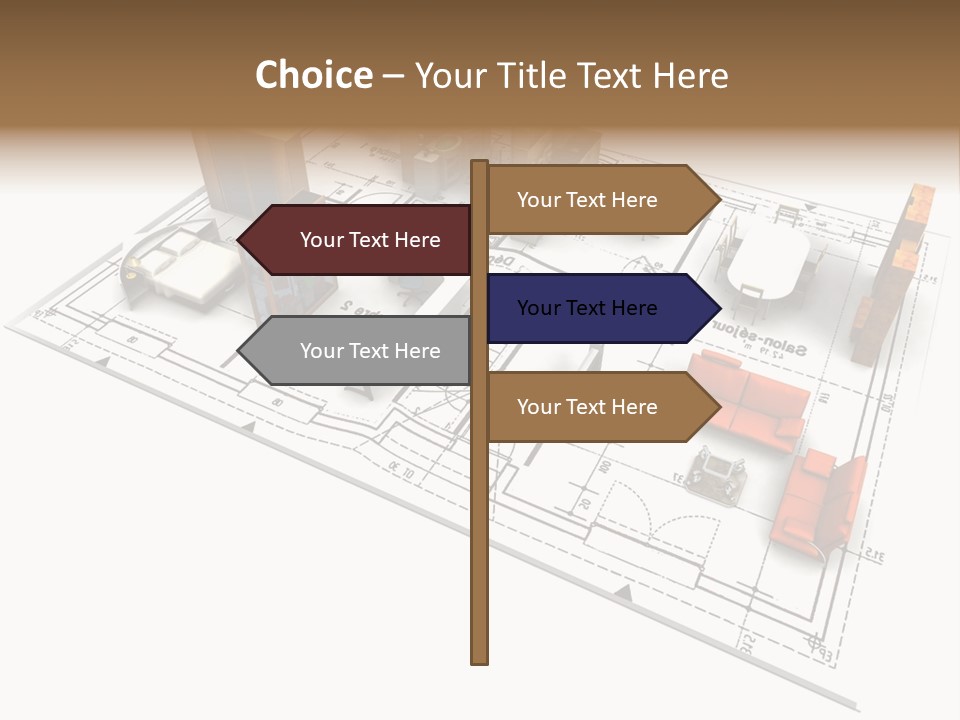 Plan Architect Furniture PowerPoint Template