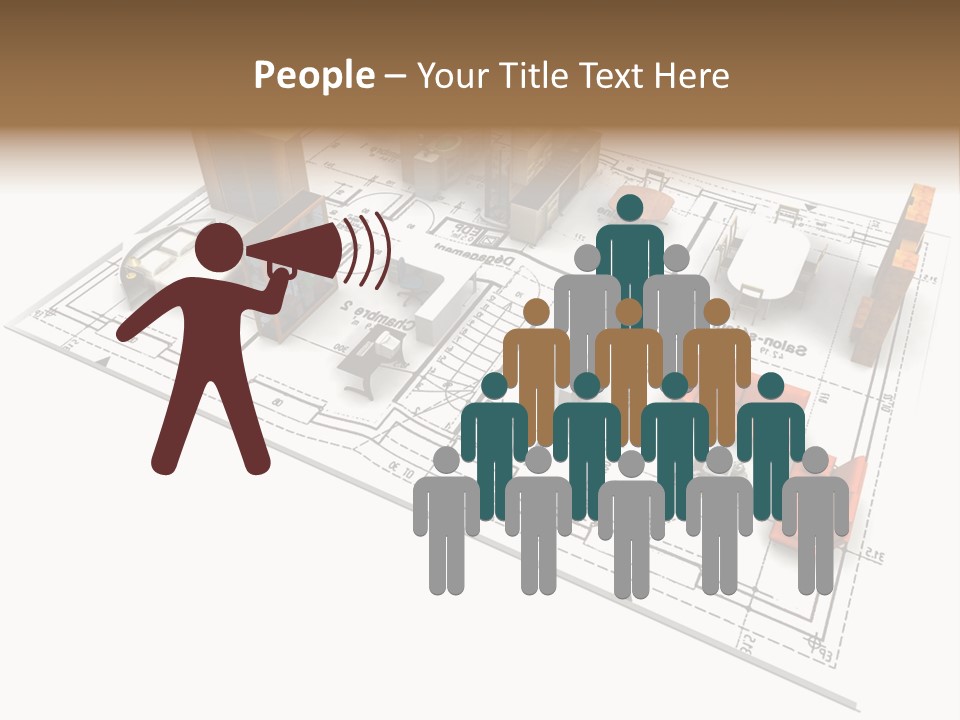 Plan Architect Furniture PowerPoint Template