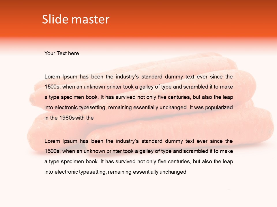 Orange Vegetable Healthy PowerPoint Template