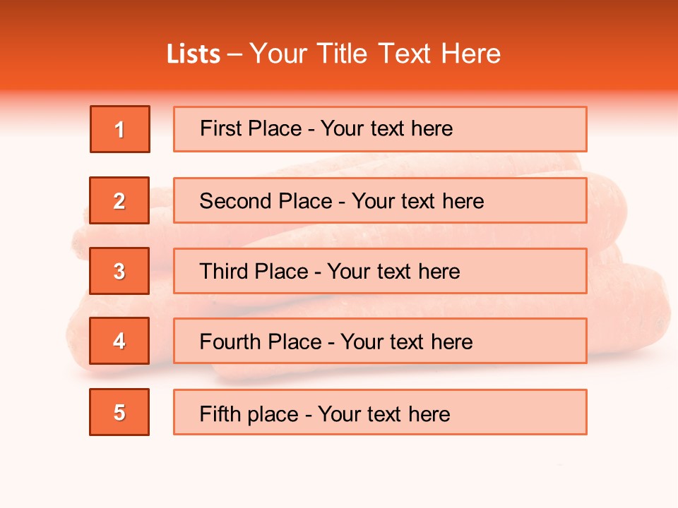 Orange Vegetable Healthy PowerPoint Template
