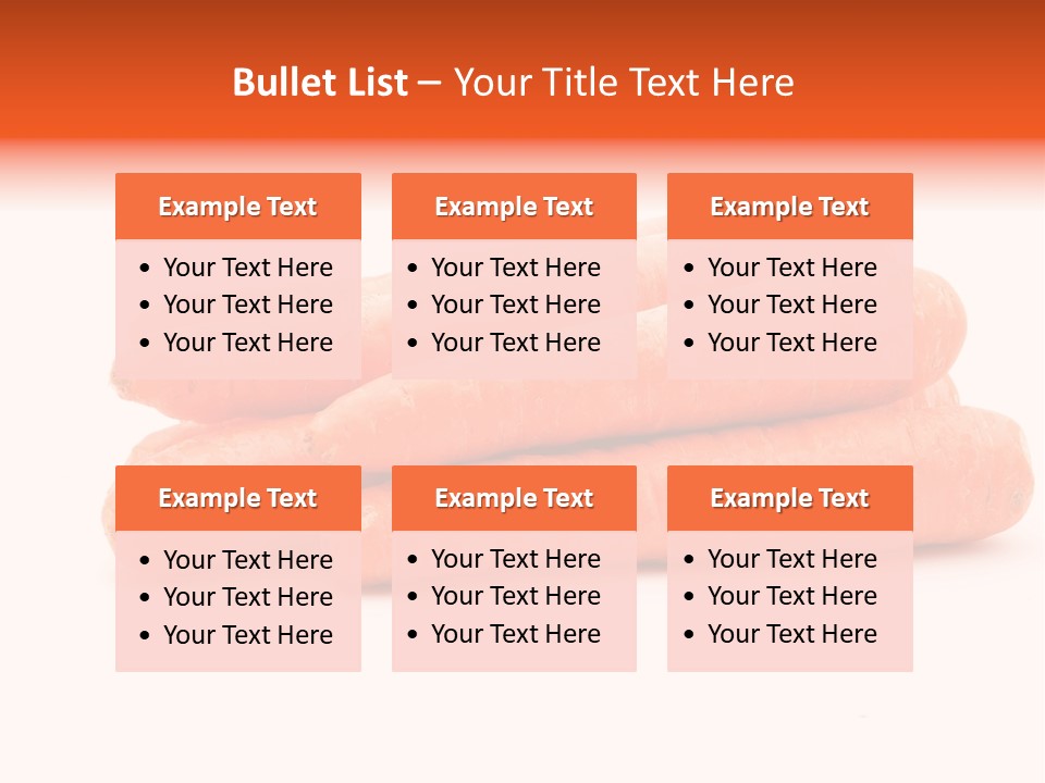 Orange Vegetable Healthy PowerPoint Template