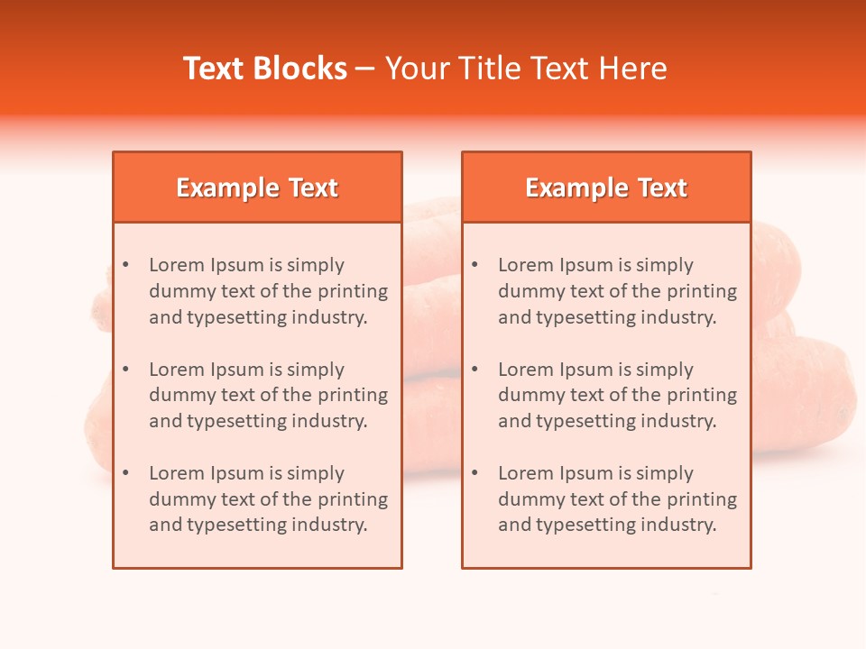 Orange Vegetable Healthy PowerPoint Template