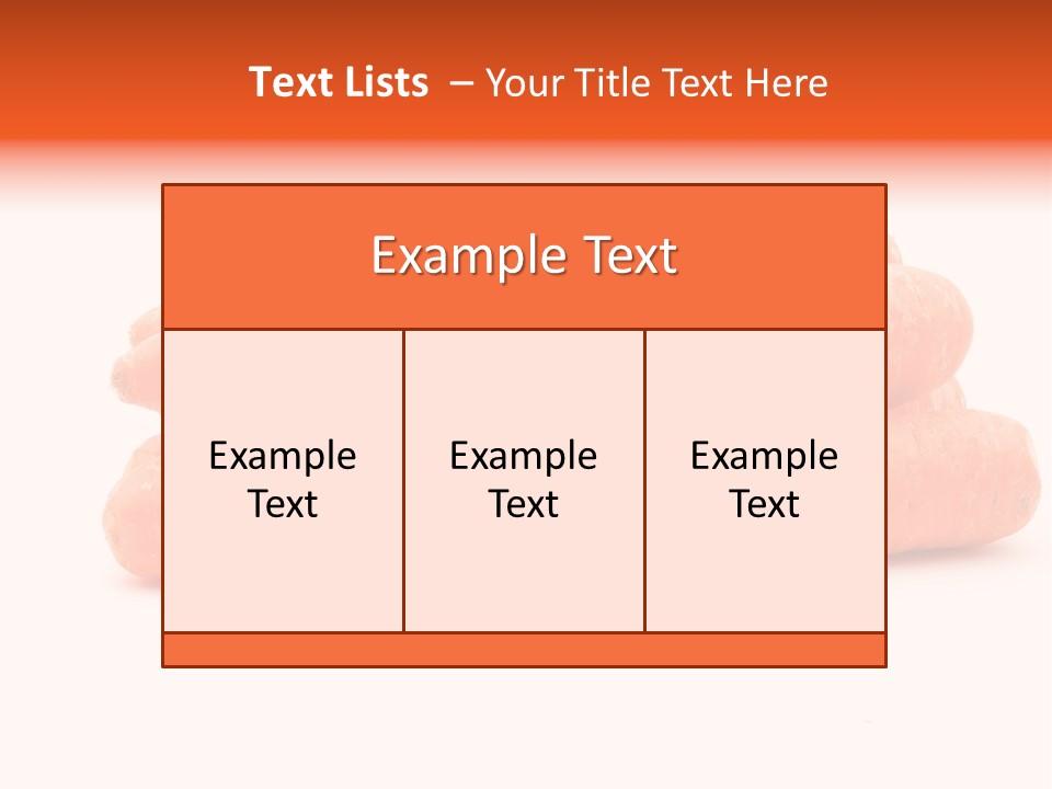 Orange Vegetable Healthy PowerPoint Template