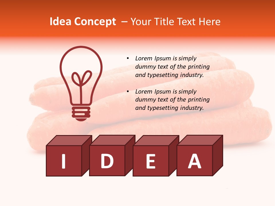 Orange Vegetable Healthy PowerPoint Template