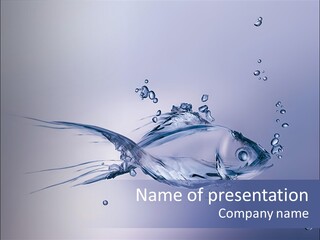 Bubble Unification Fish PowerPoint Template