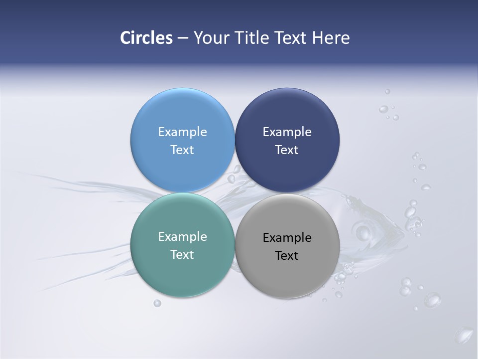 Bubble Unification Fish PowerPoint Template