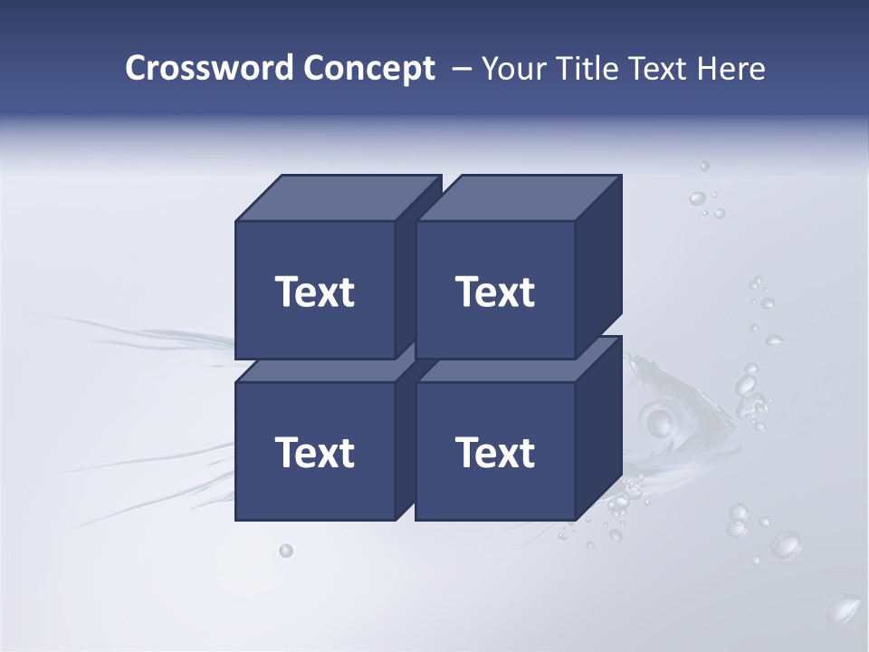 Bubble Unification Fish PowerPoint Template