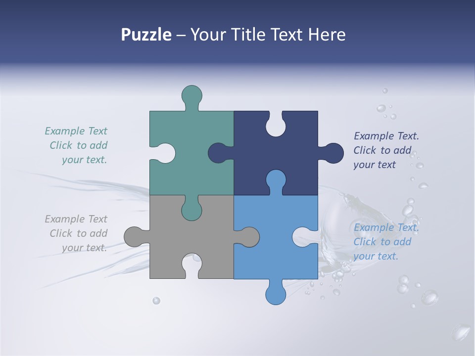 Bubble Unification Fish PowerPoint Template