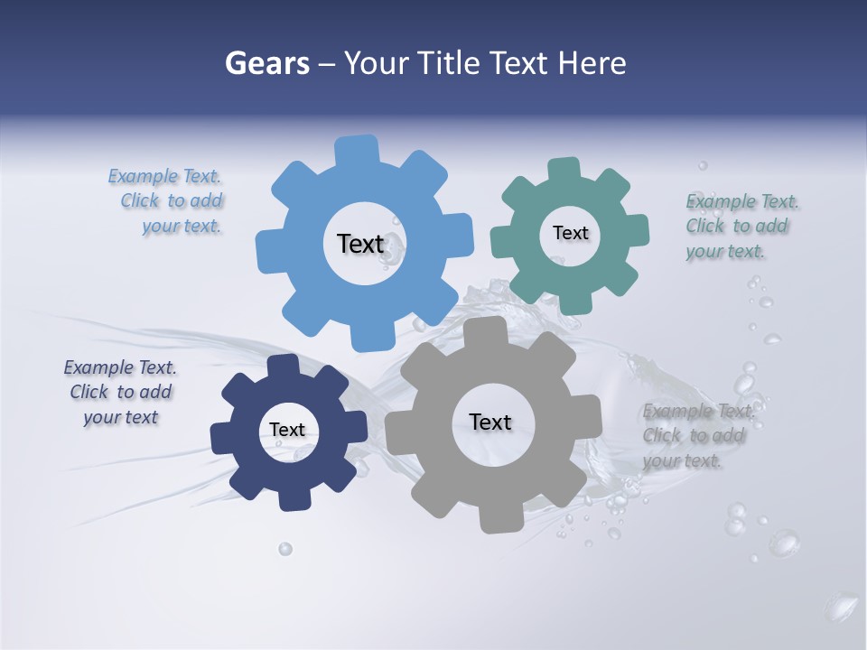 Bubble Unification Fish PowerPoint Template
