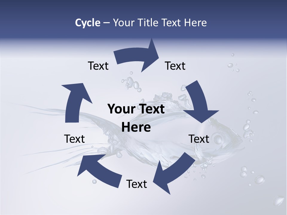 Bubble Unification Fish PowerPoint Template