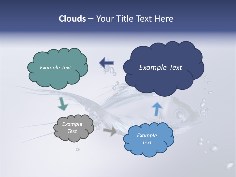 Bubble Unification Fish PowerPoint Template