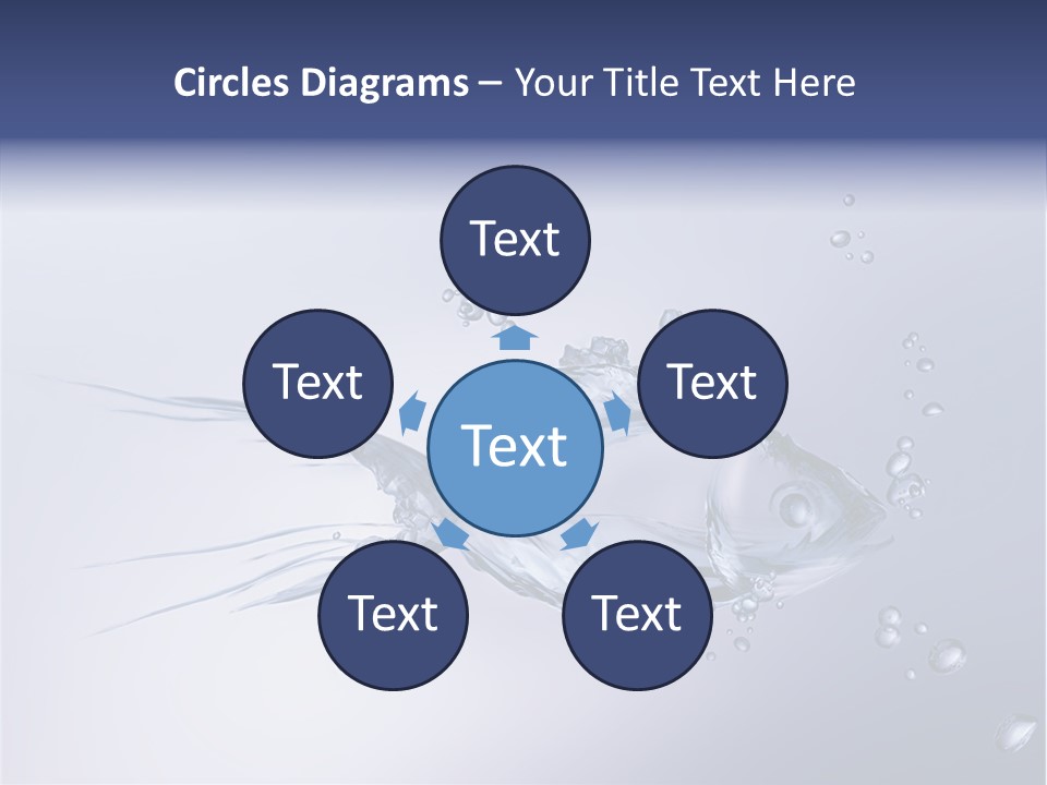 Bubble Unification Fish PowerPoint Template