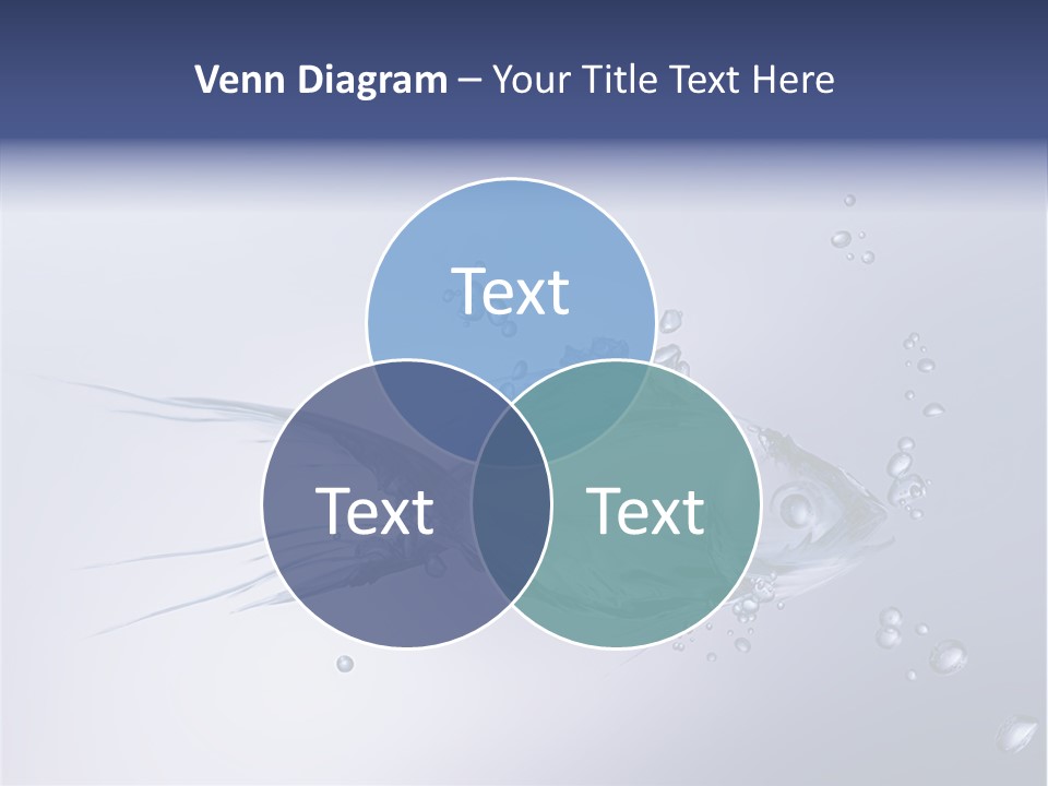Bubble Unification Fish PowerPoint Template