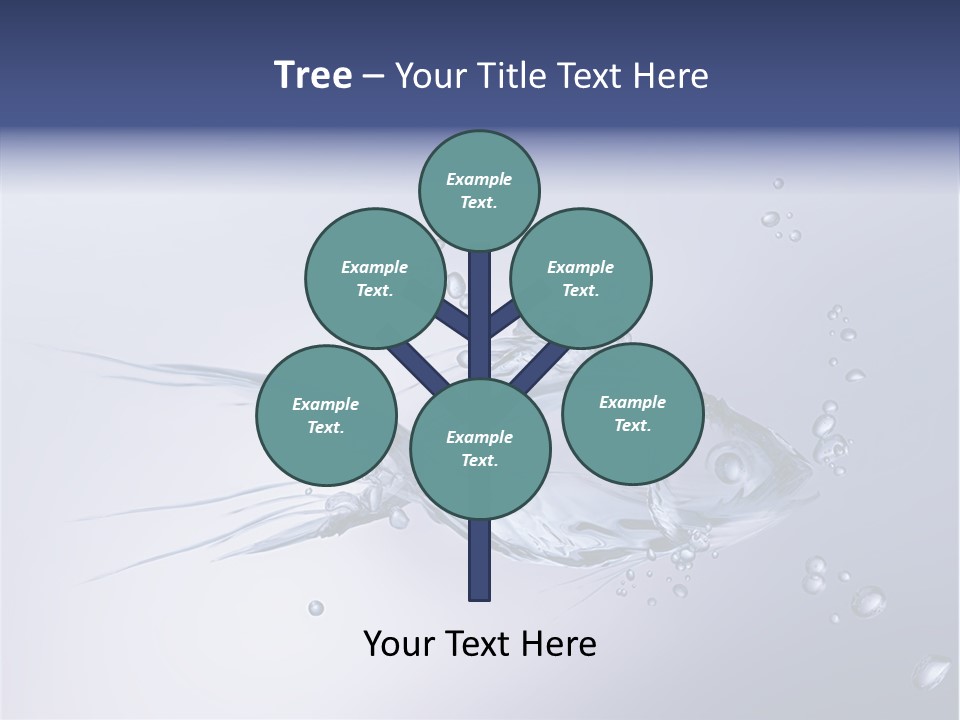 Bubble Unification Fish PowerPoint Template