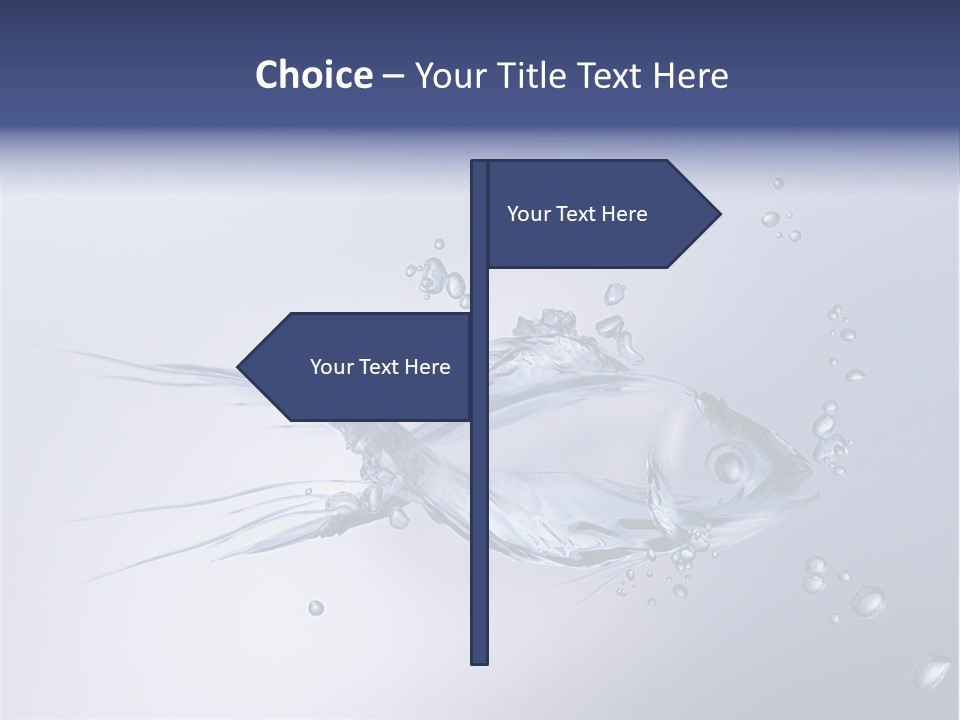 Bubble Unification Fish PowerPoint Template