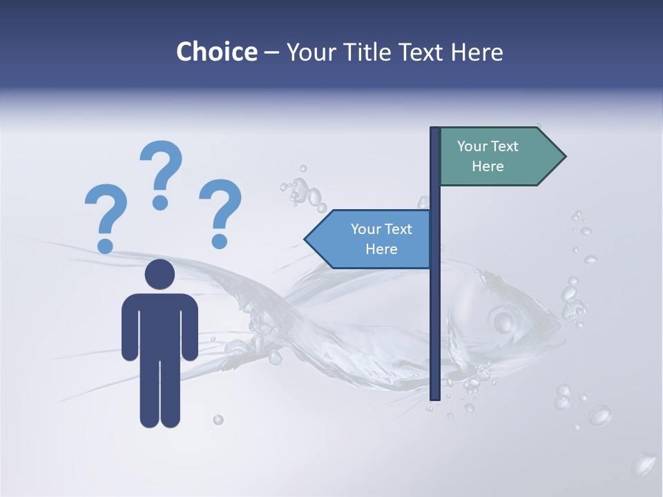 Bubble Unification Fish PowerPoint Template