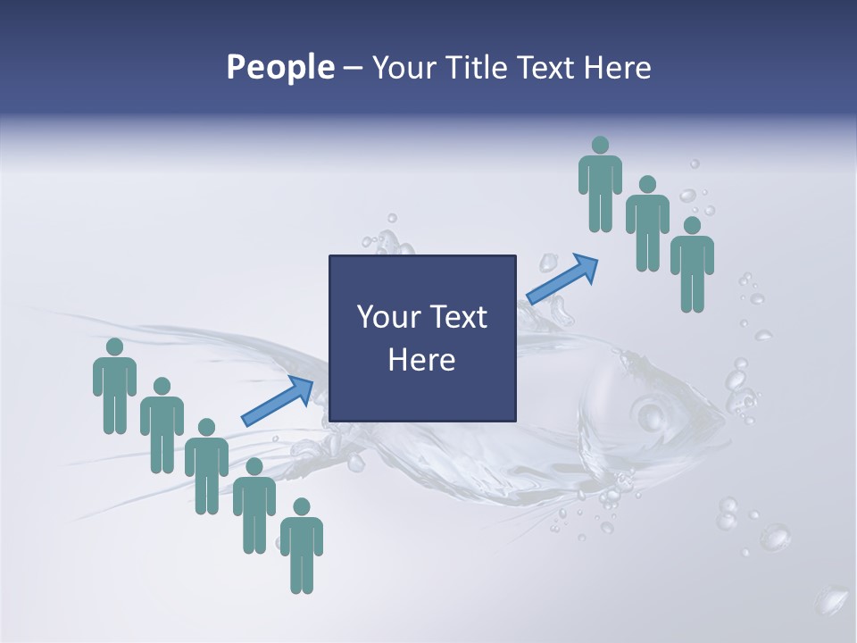 Bubble Unification Fish PowerPoint Template