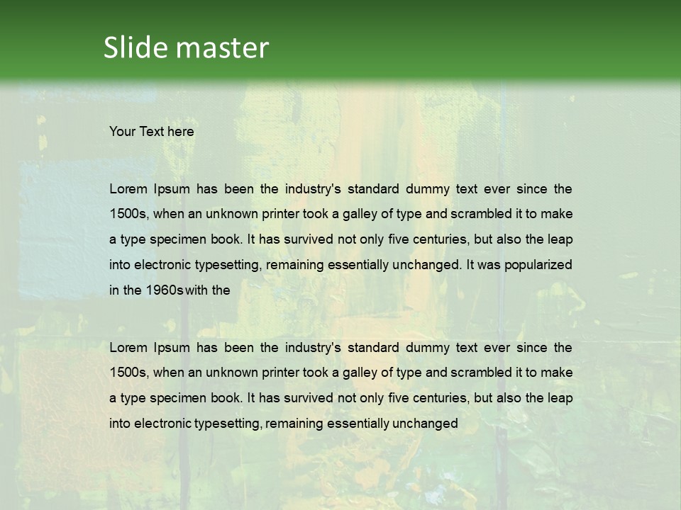 Turquoise Texture Illustration PowerPoint Template