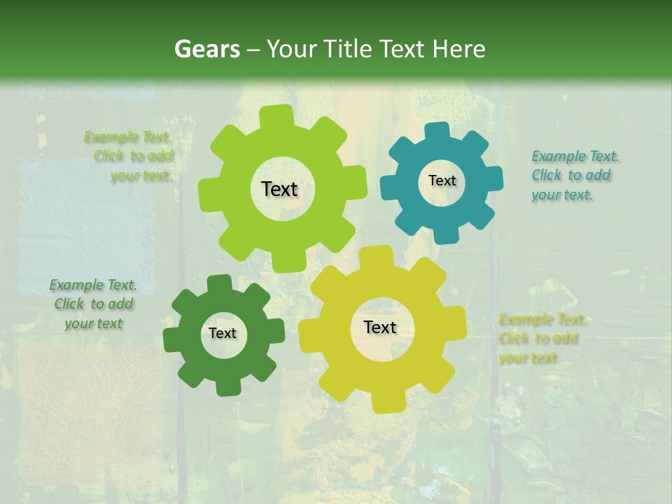 Turquoise Texture Illustration PowerPoint Template