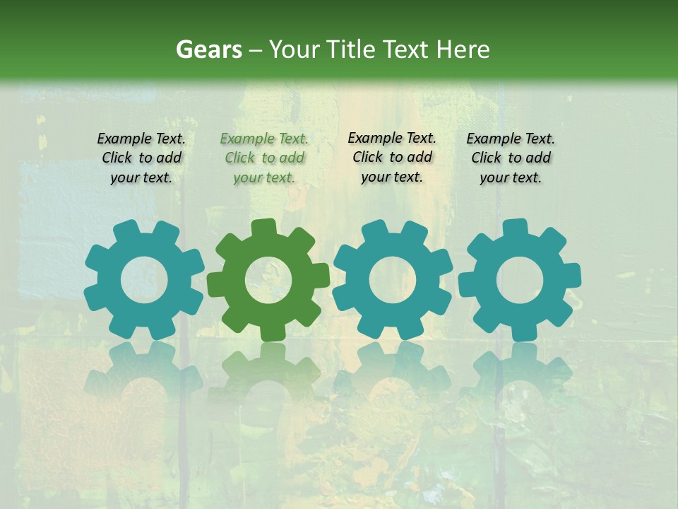 Turquoise Texture Illustration PowerPoint Template