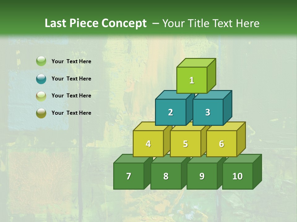 Turquoise Texture Illustration PowerPoint Template