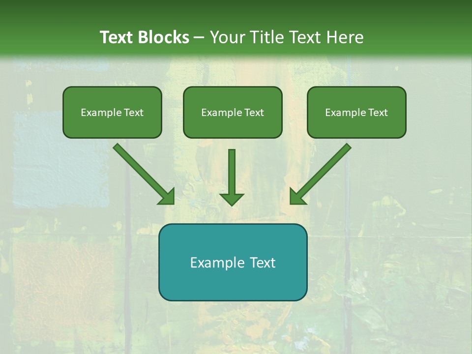 Turquoise Texture Illustration PowerPoint Template