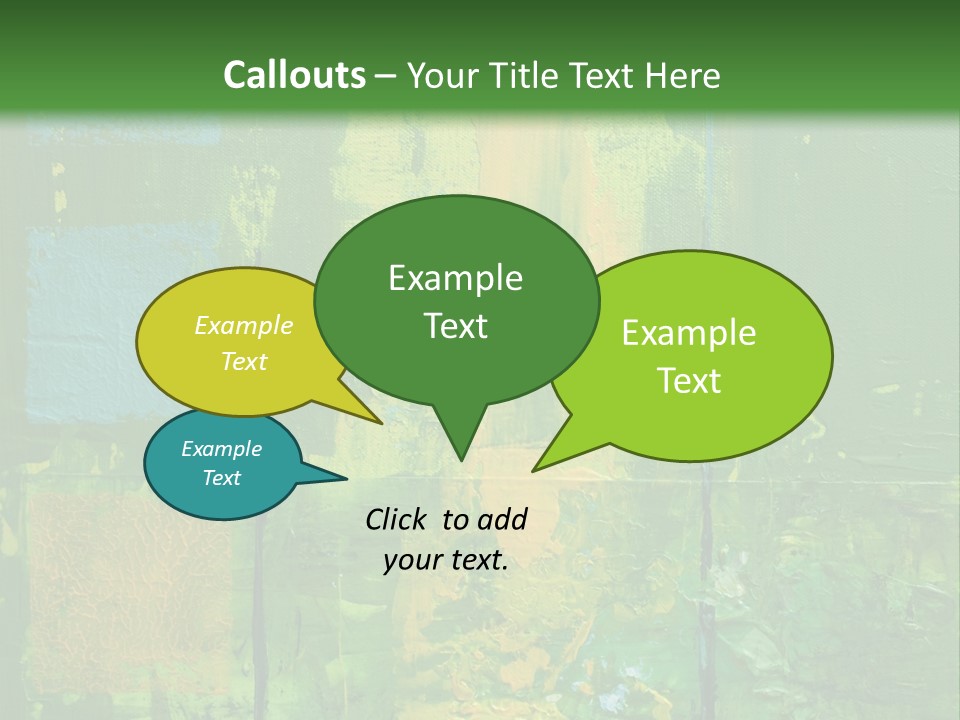 Turquoise Texture Illustration PowerPoint Template