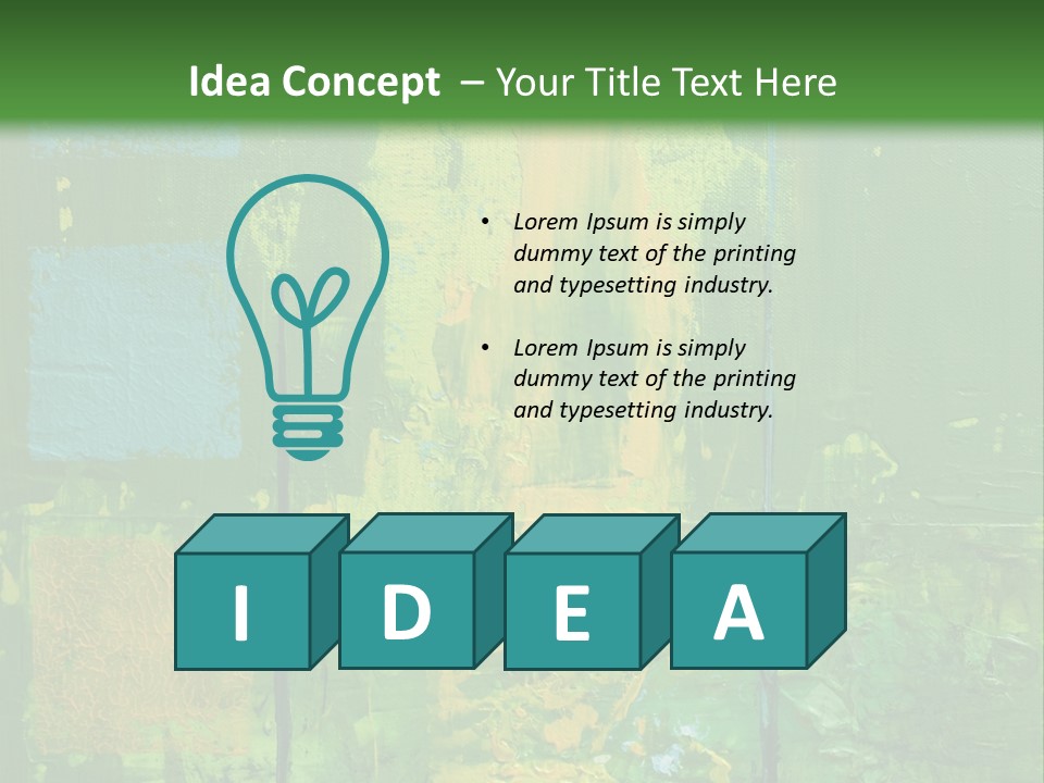 Turquoise Texture Illustration PowerPoint Template