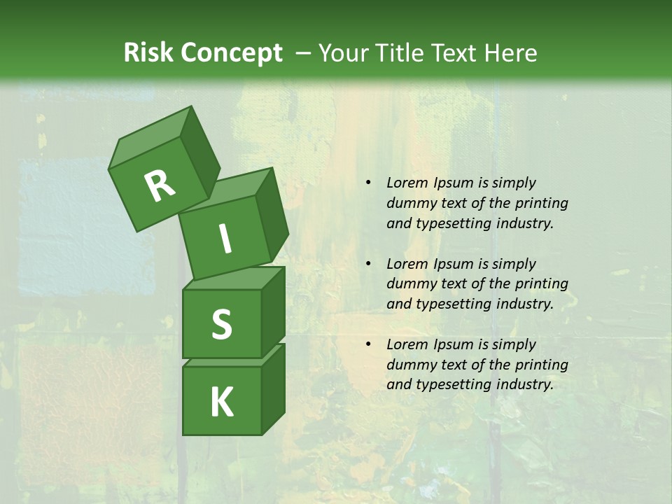 Turquoise Texture Illustration PowerPoint Template