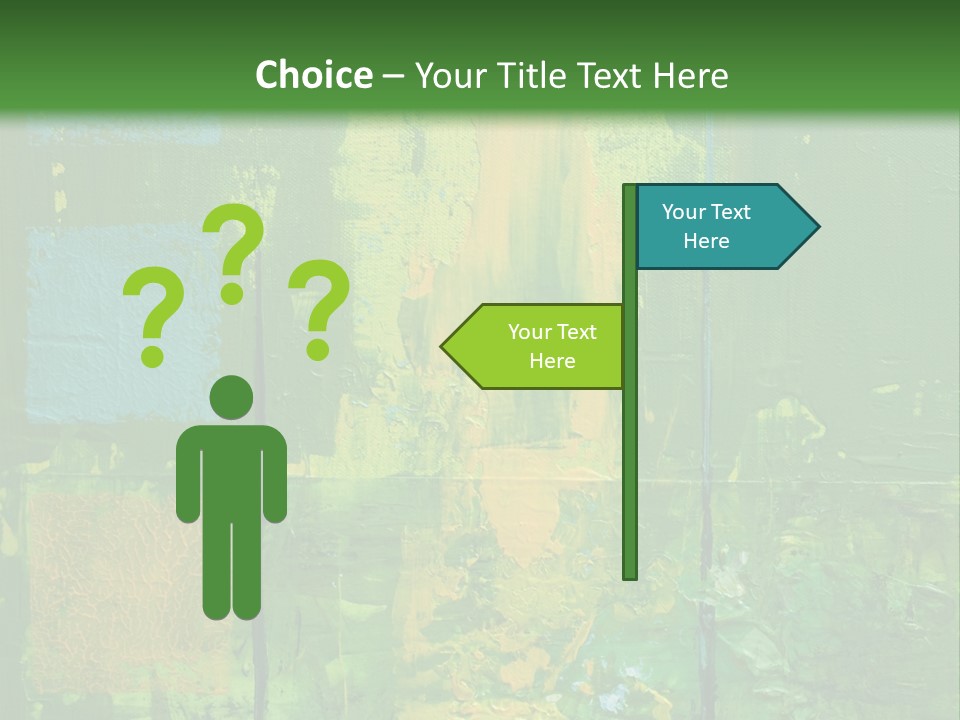 Turquoise Texture Illustration PowerPoint Template