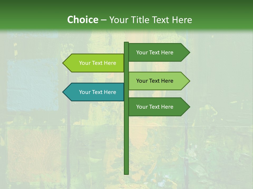 Turquoise Texture Illustration PowerPoint Template